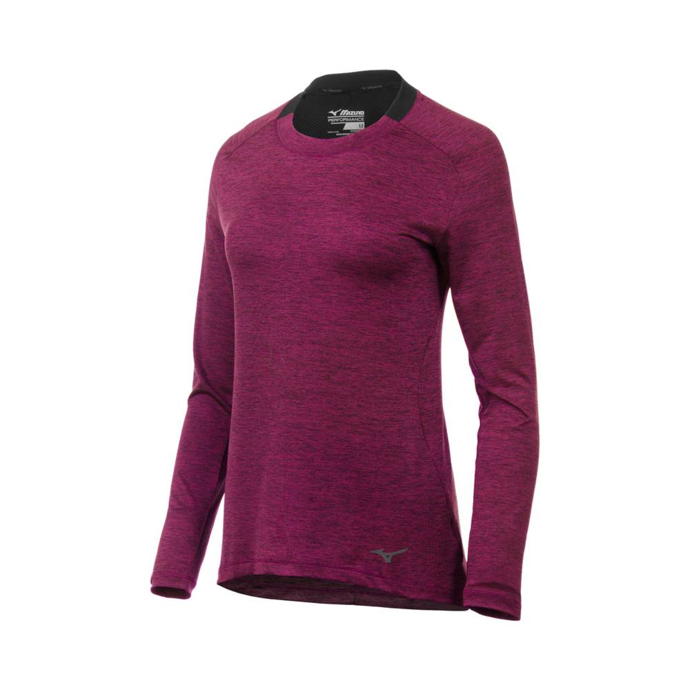 Blusa Mizuno Alpha Long Sleeve - Mulher - Roxo - HYLTI4768